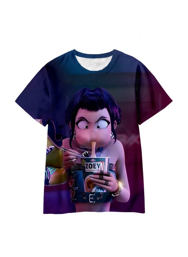 New Arrival 3D Graphic Print T-Shirt KPop Demon Hunters Anime Tee Short Sleeve Casual Top for Adults and Kids - Image 1